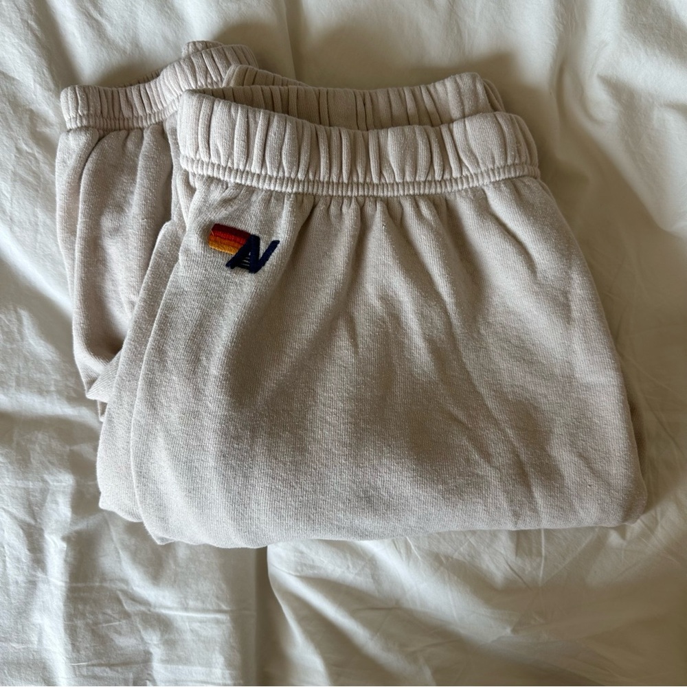 Aviator Nation Cream Lightning Bolt Sweats